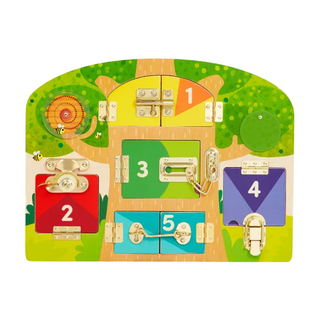 battat EDUCATION 聊育系列 桌遊 樹屋鎖匠 Set 3歲以上 兒童玩具 開鎖練習, 1個