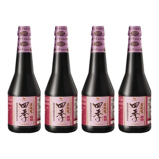統一四季高純釀釀造醬油，不添加防腐劑, 870ml, 4瓶