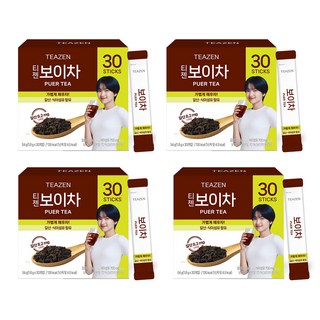 TEAZEN 茶禪 普洱茶萃取沖泡粉, 1.8g, 30條, 4盒