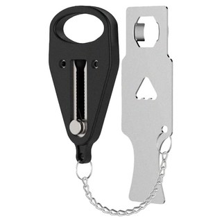 E.dot 外出攜帶式安全防盜門扣鎖 簡易操作 不鏽鋼+ABS材質 尺寸13x5.5cm, 1個