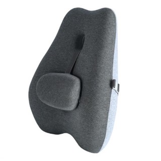 HONDONI 經典日式風格護腰記憶靠墊 居家汽車舒壓, 舒適文青灰, 1個