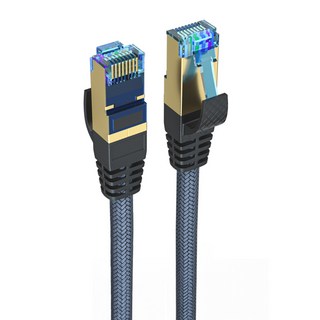 POLYWELL 寶利威爾 CAT8 40Gbps 超高速網路編織線, 灰色, 1條, 10m