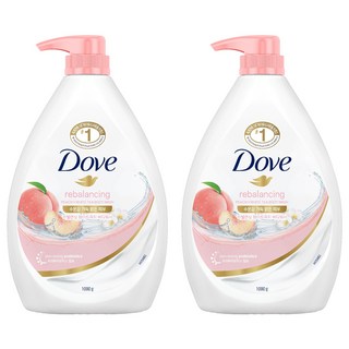 도브 화이트피치 리밸런싱 바디워시, 1000g, 2개