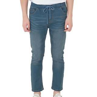 CARET 男款 彈性綁帶九分牛仔褲