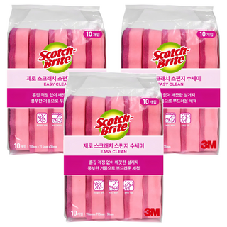 3M Scotch-Brite 百利 極細緻海綿菜瓜布, 10個, 3包