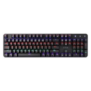 COX 교체축 레인보우 LED 게이밍 기계식 유선 일반형 키보드, 블랙, CK420, 적축