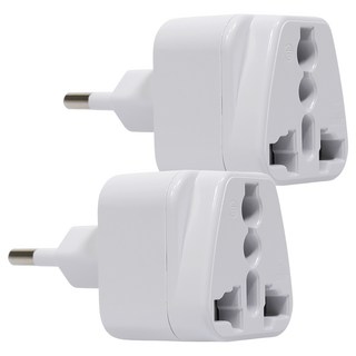 홈플래닛 여행용 멀티 변환 플러그 어댑터 유럽형, 2개