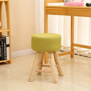 OADESK 現代圓形原木椅凳 OD116, 綠色, 1個