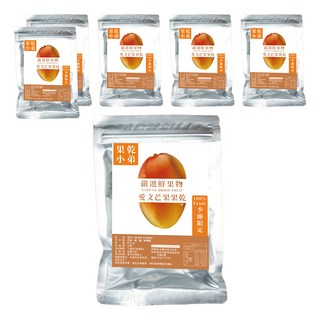 果乾小弟 愛文芒果乾, 台灣產, 嚴選新鮮水果製成, 無人工添加, 季節限定, 90g, 6包