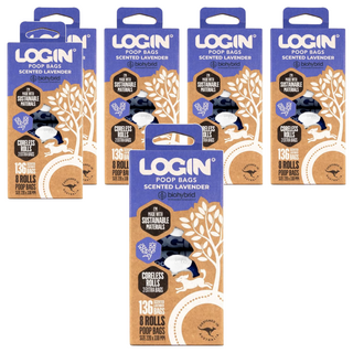 LOGIN 洛格 犬用環保可推肥拾便袋, 紫色, 136張, 6盒