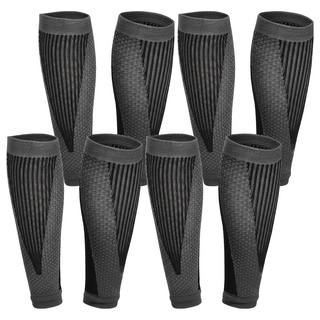 AOLIKES 奧力克斯 小腿壓力襪 跑步 籃球 足球適用, M, 4雙, 黑色