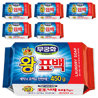 무궁화 왕표백 세탁비누, 450g, 6개