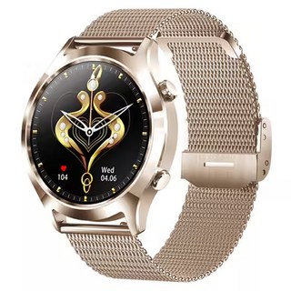 APOLLO 阿波羅 SKY29 智慧手錶 金色 矽膠/不鏽鋼 運動監測 藍牙通話, 藍牙