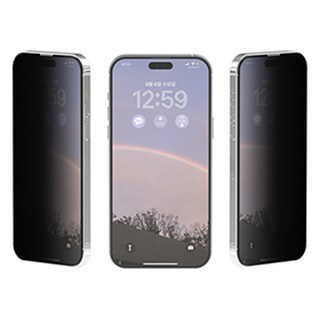 로랜텍 부착가이드 강화유리 사생활 프라이버시 액정보호필름 2p, 1세트