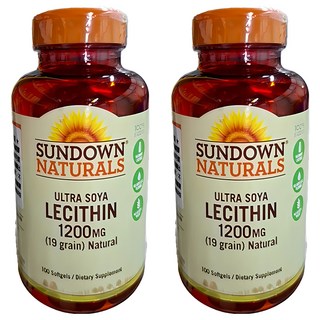 SUNDOWN NATURALS 日落恩賜 超級61頂級卵磷脂膠囊 1200mg (19 grain) Natural, 1.8g, 100顆, 2罐