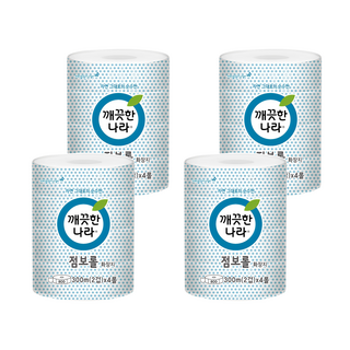 깨끗한나라 ECO 2겹 점보롤 화장지, 300m, 4개, 4롤