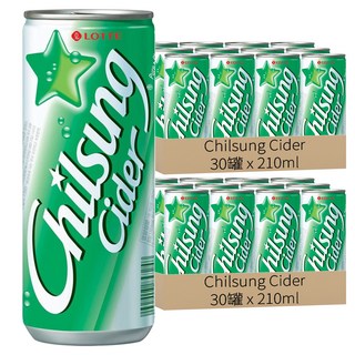 Chilsung Cider 汽水, 210ml, 60罐
