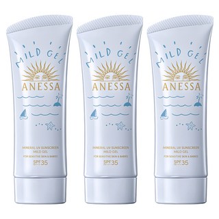 아넷사 미네랄 UV 선스크린 마일드 젤 SPF35 PA+++, 90g, 3개