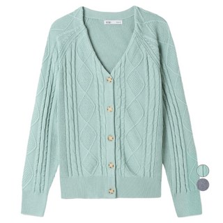 MIXXO 女款變形麻花針織開襟衫