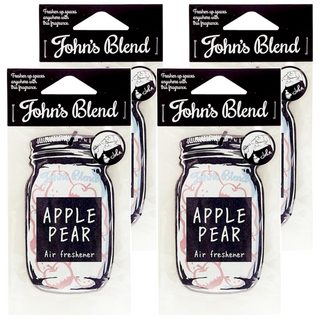 John's Blend 香氛片 蘋果梨子香 清新空氣 持久香氛 車用/居家香氛, 6g, 4包
