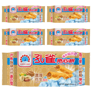 孔雀捲心餅 濃郁花生風味, 63g, 5包