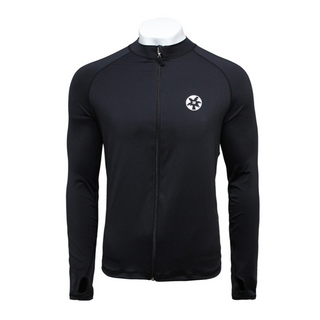 TUBE TREE 男款拉鍊防曬泳衣 A6213, 黑色