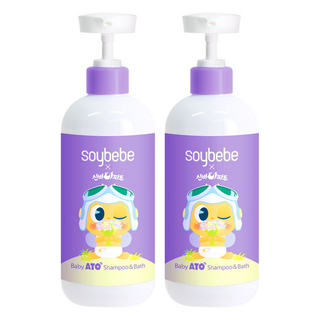 soybebe x 神秘公寓 Ato 嬰幼兒多合一洗髮沐浴露, 470ml, 2個