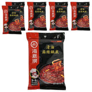 海底撈 清油麻辣鍋底 正宗四川手法 勁辣過癮, 220g, 6包