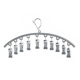 小綠豆居家百貨 不鏽鋼防滑防風衣夾(10夾) 防鏽耐用 居家晾衣好幫手, 灰色, 1個