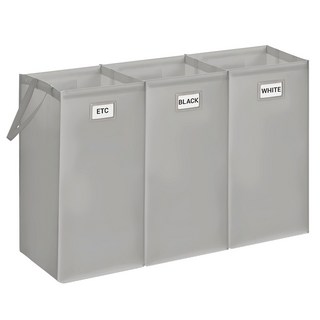 Nature Living Leaf Edition 反轉魅力資源回收分類桶 3個, 灰色