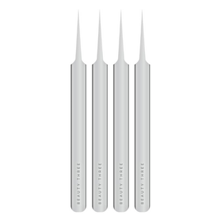 BEAUTY THREE 永和三美人 台灣公司貨 素顏拯救粉刺夾 尖頭, 鐵色, 4件