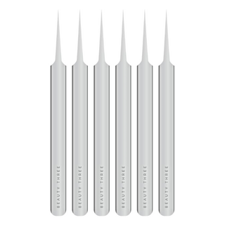 BEAUTY THREE 永和三美人 台灣公司貨 素顏拯救粉刺夾 尖頭, 鐵色, 6件