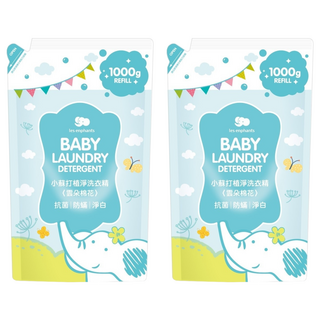 les enphants 麗嬰房 小蘇打植淨洗衣精 補充包 雲朵棉花香, 1kg, 2包