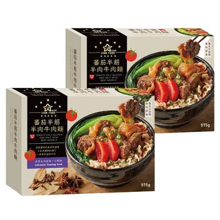 STAR FOOD 星廚饌 蕃茄半筋半肉牛肉麵, 575g, 2盒