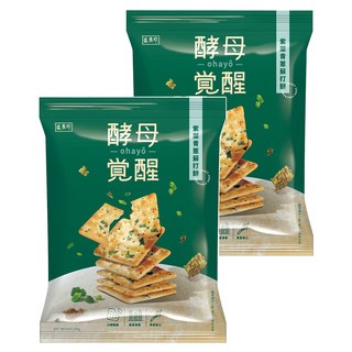 盛香珍 酵母覺醒 紫菜青蔥蘇打餅 植物五辛素, 280g, 2袋