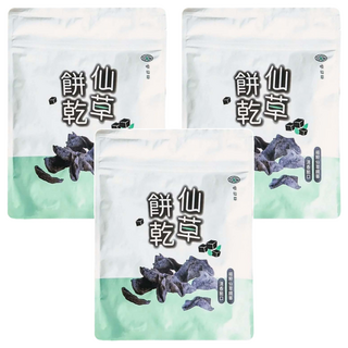 吸仙草 仙草豆腐餅乾 無添加防腐劑 竹炭配方 台灣製造, 3包, 150g