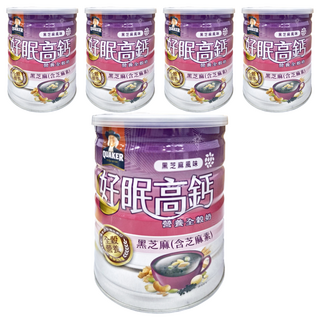 QUAKER 桂格 晚安好眠全穀奶 黑芝麻, 600g, 5罐