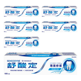 SENSODYNE 舒酸定 專業修復抗敏牙膏, 100g, 6條