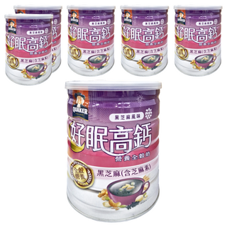 QUAKER 桂格 晚安好眠全穀奶 黑芝麻, 600g, 6罐