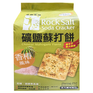 正哲生技 香椿礦鹽蘇打餅 清爽酥脆 純素可食, 380g, 1袋