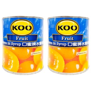 KOO 口蜜牌 水蜜桃罐頭 特選品質, 825g, 2罐