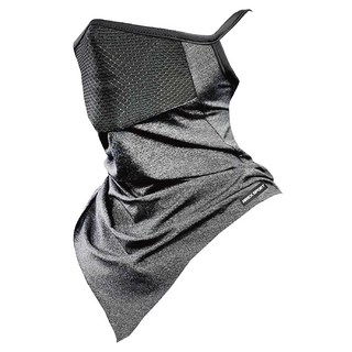 AREX SPORT 戶外騎行防曬面罩親膚冰絲網眼護臉遮頸三角巾 可掛耳 AS-3492 岩石灰, 1條