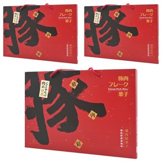 金合麥 豚肉鬆菓子禮盒 台灣豬肉鬆, 225g, 3盒
