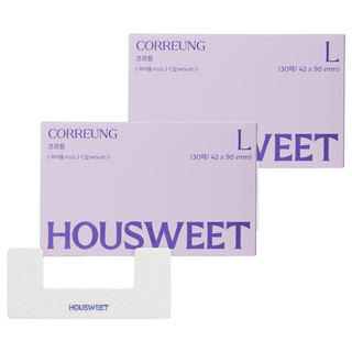 하우스윗 구강 입벌림 호흡 방지 밴드 테이프 코르릉L 30p, 2개