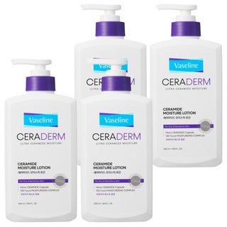 韓國 Vaseline 神經醯胺身體保濕乳, 4瓶, 500ml