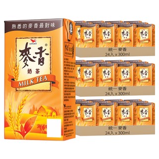 統一 麥香奶茶 300ml - 經典國民飲品，大麥風味, 72入
