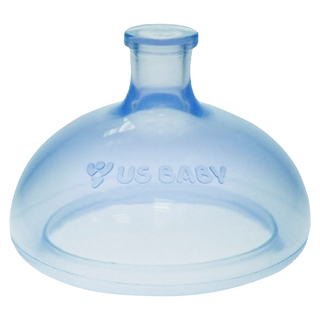 US baby 優生 矽晶拍背拍痰器 特殊空心圓弧罩造型 醫療用品級白金矽膠, 1個, 藍色