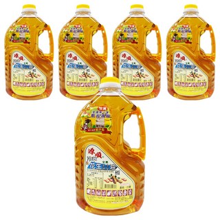 源順 冷萃花生風味調合油 冷壓技術保留食材營養價值, 2.01L, 5罐