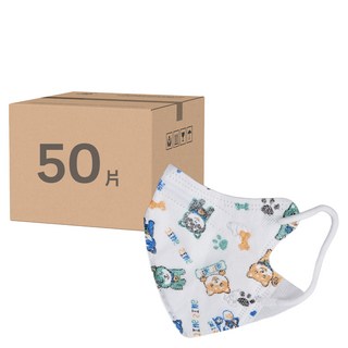 淨新科技 3D立體幼幼細耳醫療口罩, 柴犬, 50片, 1盒