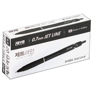 JAVAPEN Jet line 原子筆 0.7mm 黑色 12入, 1盒